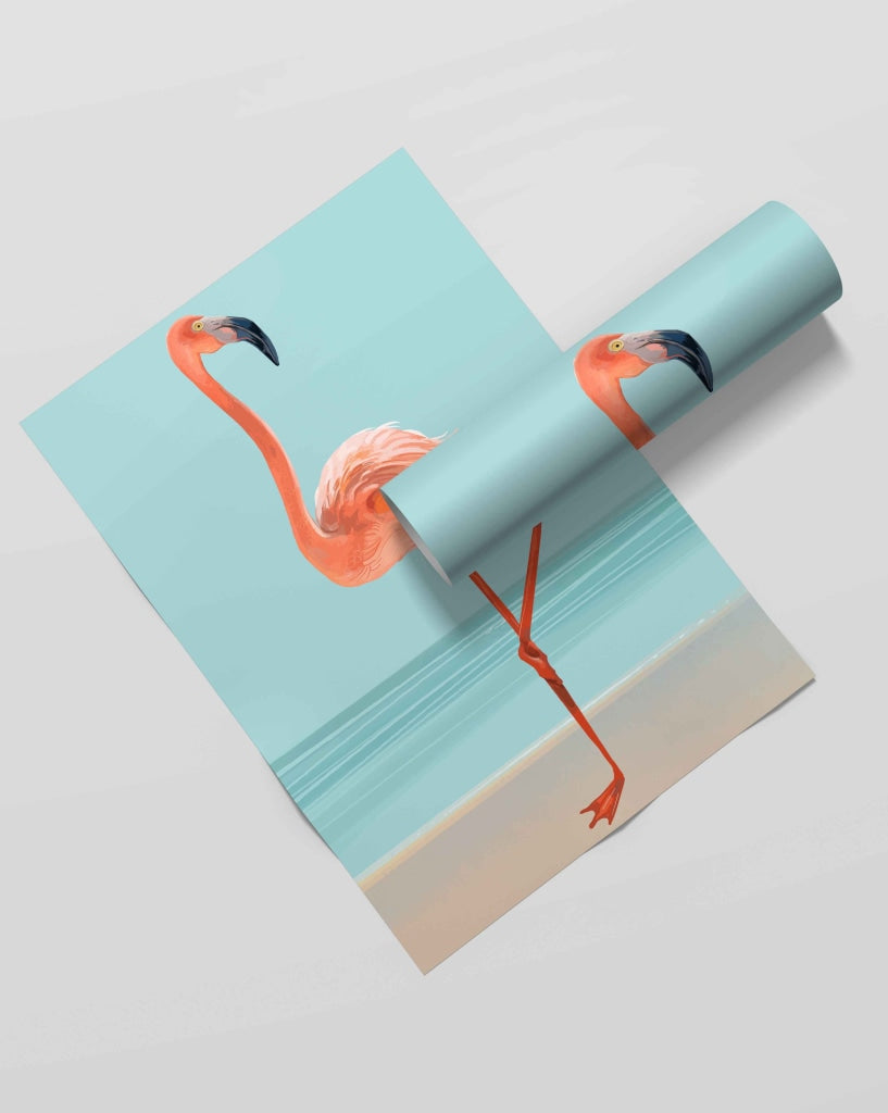 Fabulous Like Flamingo - Animal Art Frame For Wall Decor- Funkydecors Xs / Roll Posters Prints &