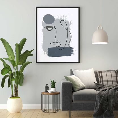 Face Achromatic Art Frame For Wall Decor- Funkydecors Xs / Black Posters Prints & Visual Artwork