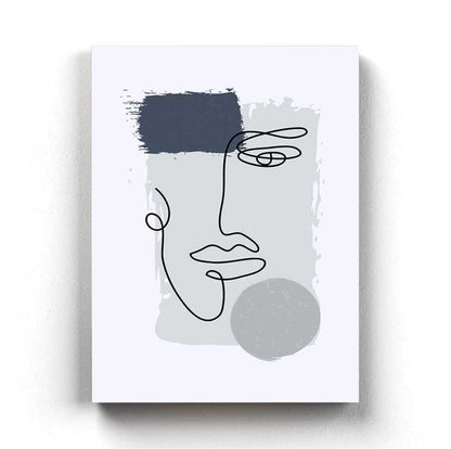 Face Achromatic Art Frame For Wall Decor- Funkydecors Xs / Canvas Posters Prints & Visual Artwork