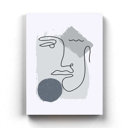 Face Achromatic Art Frame For Wall Decor- Funkydecors Xs / Canvas Posters Prints & Visual Artwork