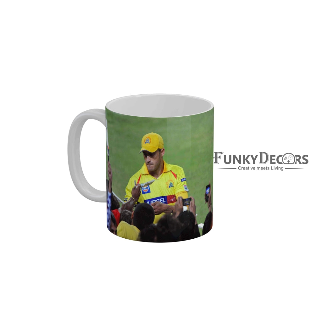 Faf du Plessis CSK Coffee Ceramic Mug 350 ML-FunkyDecors IPL Mugs FunkyDecors
