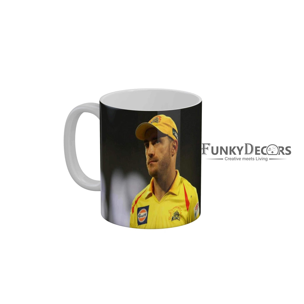 Faf du Plessis CSK Coffee Ceramic Mug 350 ML-FunkyDecors IPL Mugs FunkyDecors