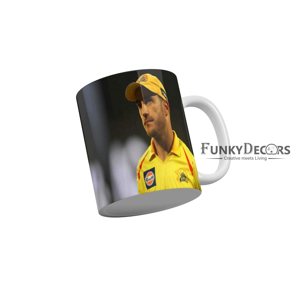 Faf du Plessis CSK Coffee Ceramic Mug 350 ML-FunkyDecors IPL Mugs FunkyDecors