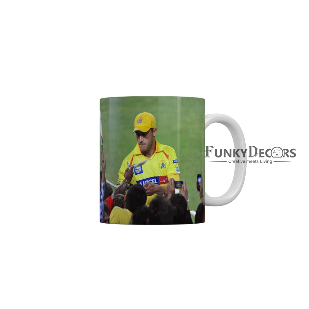 Faf du Plessis CSK Coffee Ceramic Mug 350 ML-FunkyDecors IPL Mugs FunkyDecors