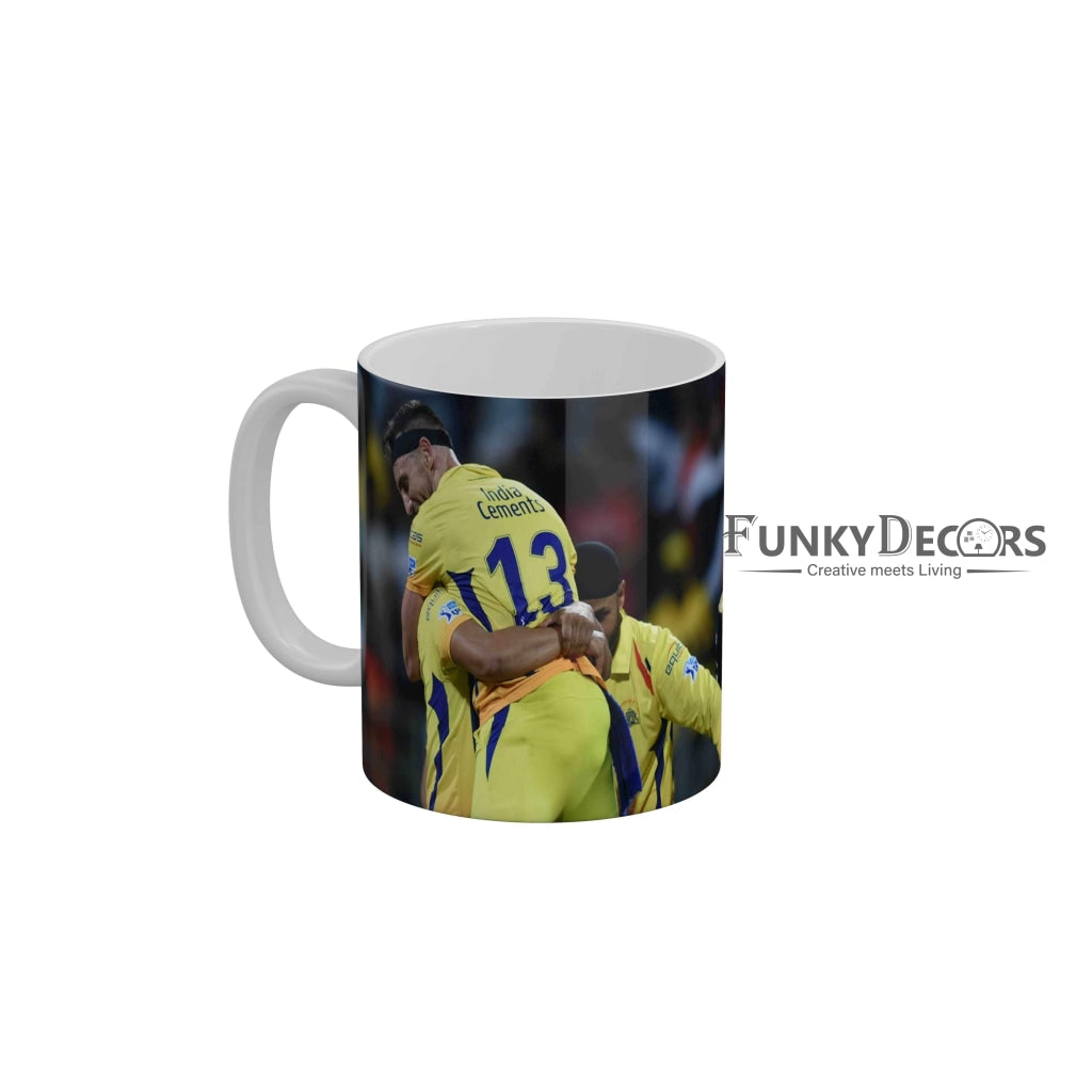 Faf du Plessis CSK Coffee Ceramic Mug 350 ML-FunkyDecors IPL Mugs FunkyDecors