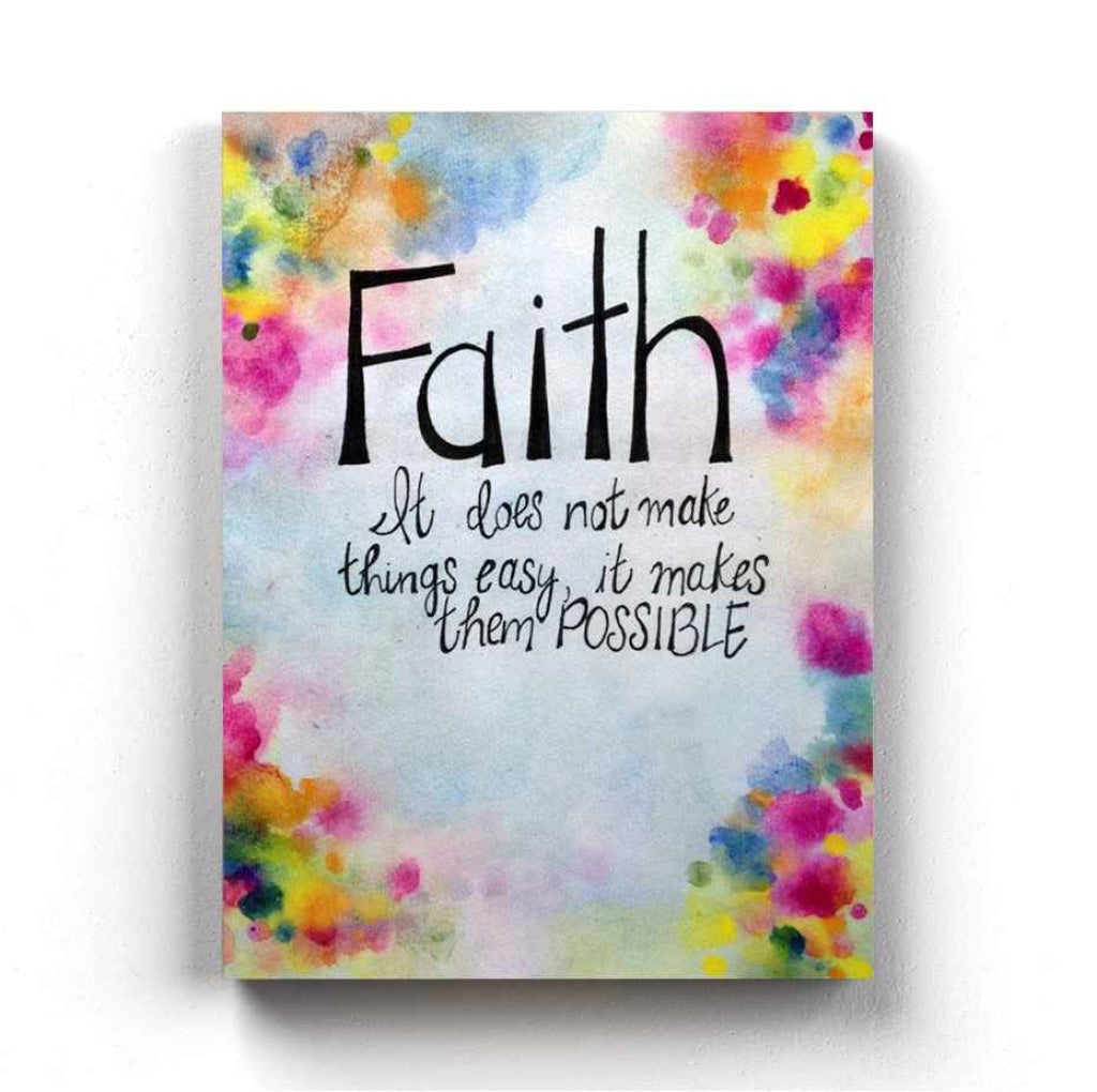 Faith - Motivational Quotes Art Frame For Wall Decor- Funkydecors Xs / Canvas Posters Prints &