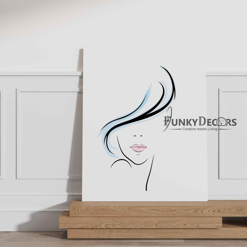 Fashion Line Art Portrait Frame For Wall Decor- Funkydecors Posters Prints & Visual Artwork