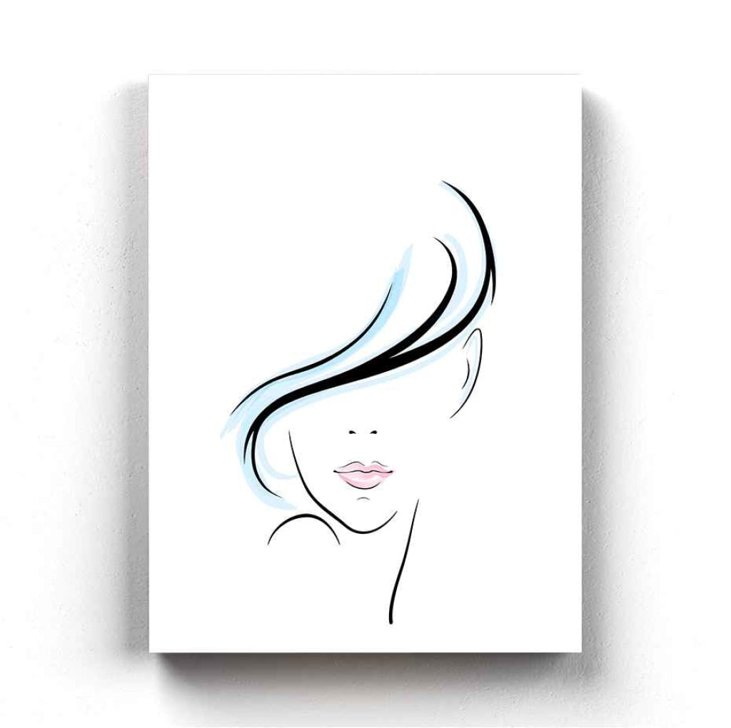 Fashion Line Art Portrait Frame For Wall Decor- Funkydecors Xs / Canvas Posters Prints & Visual
