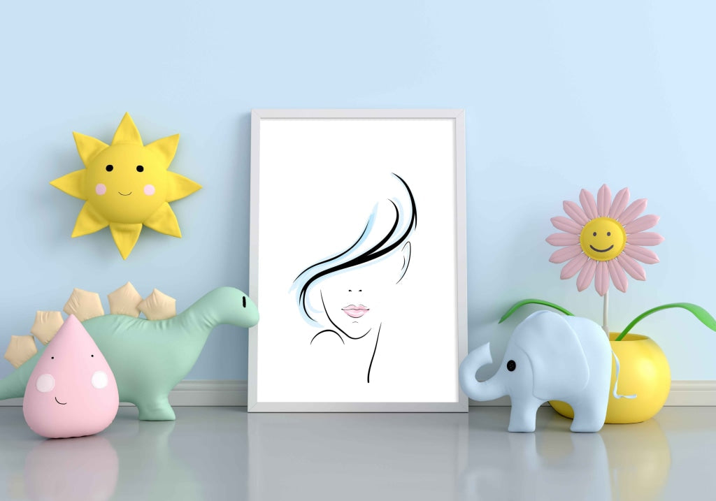 Fashion Line Art Portrait Frame For Wall Decor- Funkydecors Xs / White Posters Prints & Visual