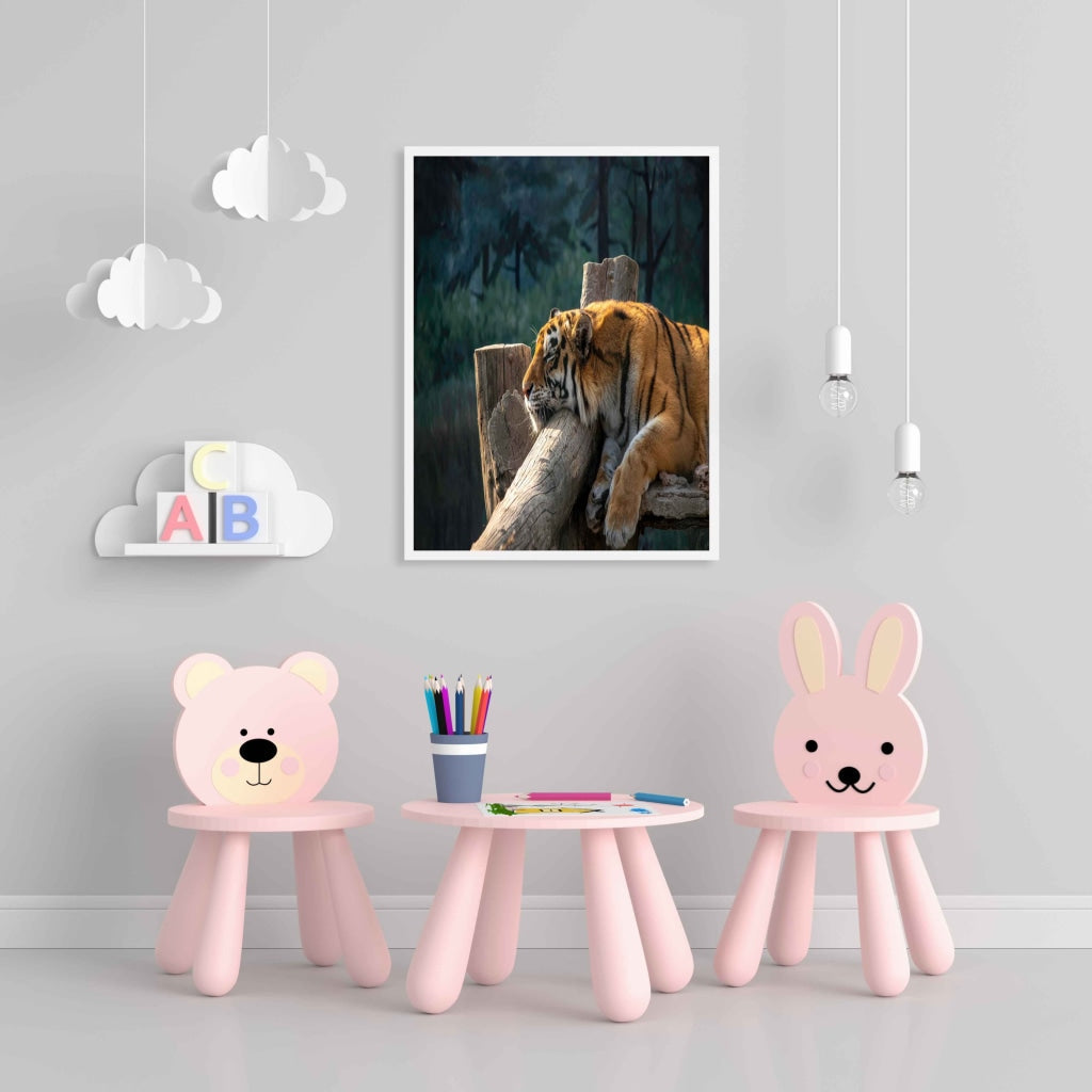Fearless - Animal Art Frame For Wall Decor- Funkydecors Xs / White Posters Prints & Visual Artwork