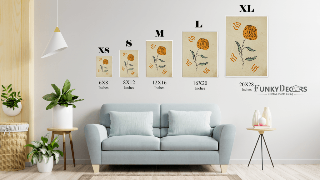 Floral 2 Panels Art Frame For Wall Decor- Funkydecors Posters Prints & Visual Artwork