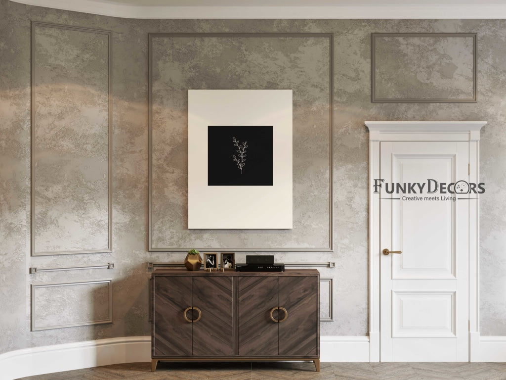 Floral Achromatic Art Frame For Wall Decor- Funkydecors Posters Prints & Visual Artwork