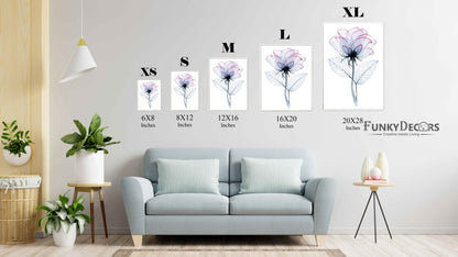 Floral Art Frame For Wall Decor- Funkydecors Posters Prints & Visual Artwork