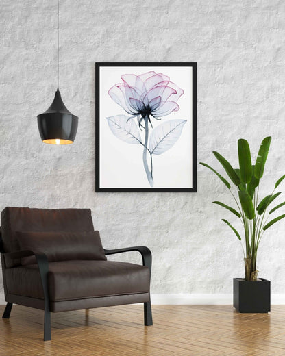 Floral Art Frame For Wall Decor- Funkydecors Xs / Black Posters Prints & Visual Artwork