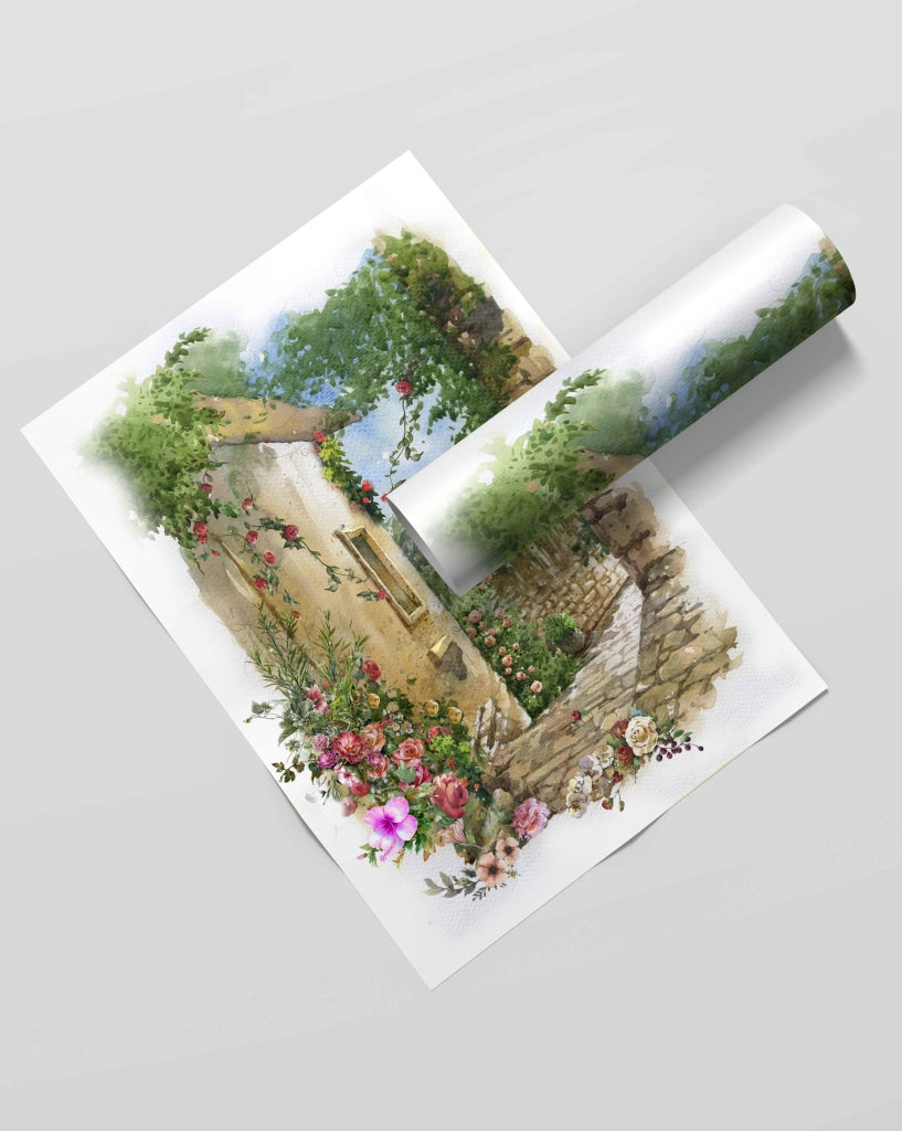Floral Pathway - Nature Art Frame For Wall Decor- Funkydecors Xs / Roll Posters Prints & Visual