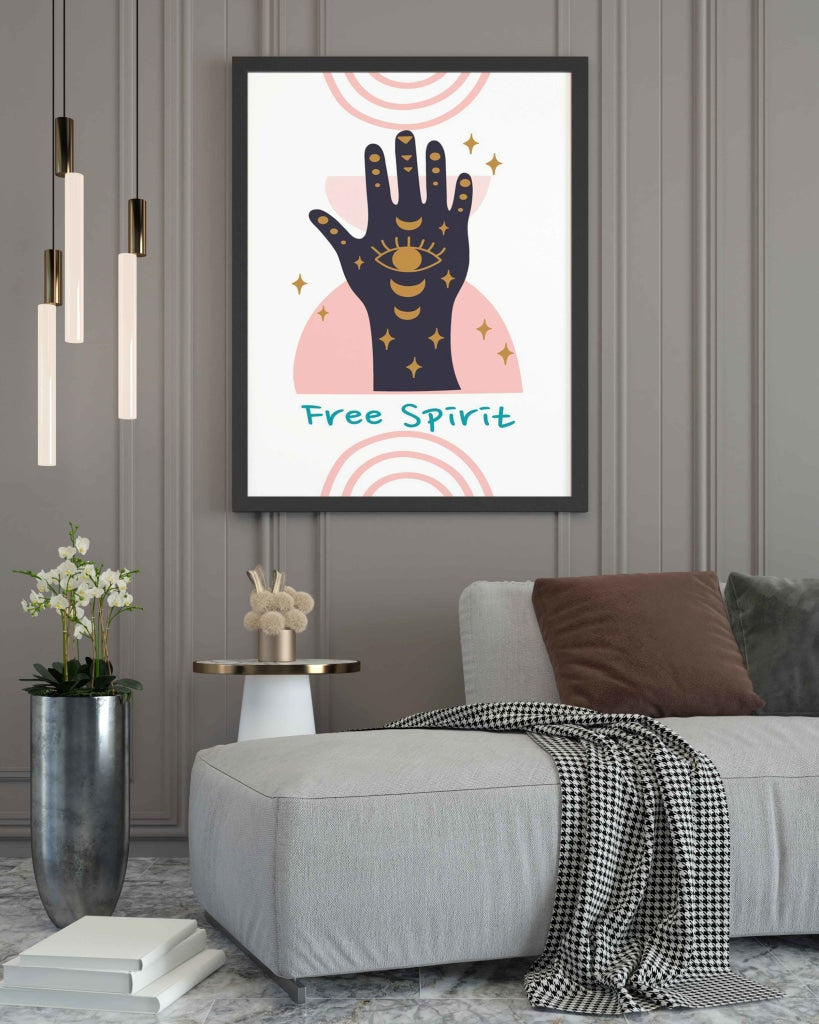 Free Spirit - Tribal Art Frame For Wall Decor- Funkydecors Xs / Black Posters Prints & Visual