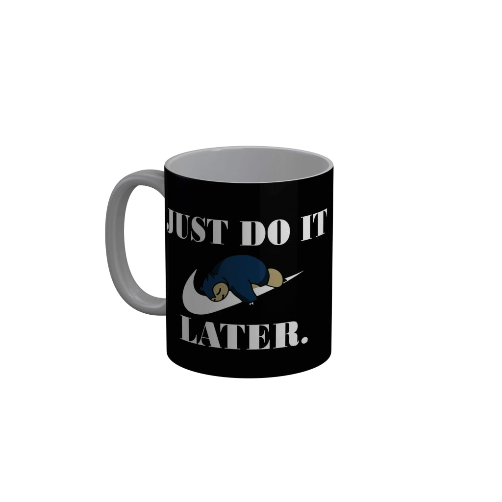 FunkyDecors 007 Black Funny Quotes Ceramic Coffee Mug, 350 ml Mug FunkyDecors