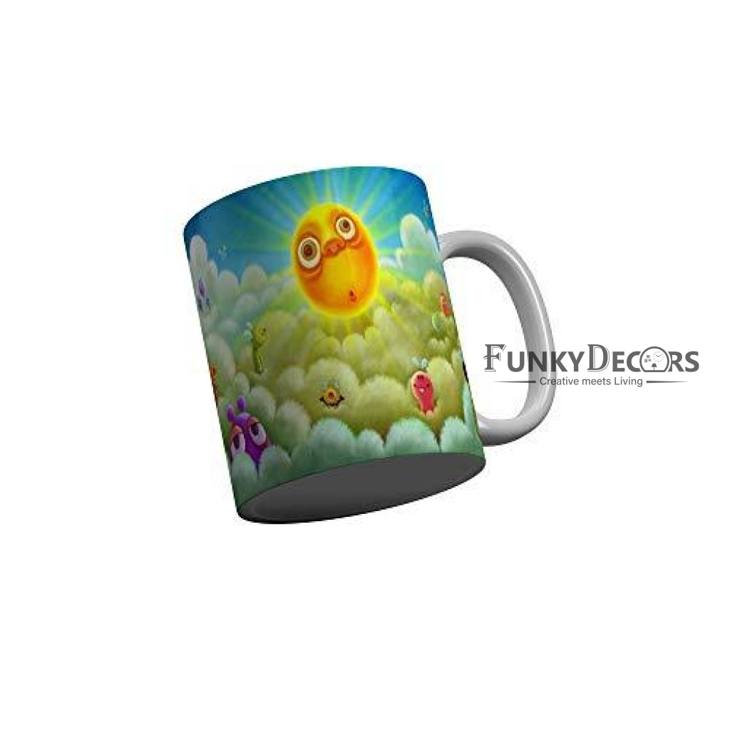 Funkydecors 3D Cartoon Ceramic Mug 350 Ml Multicolor Mugs