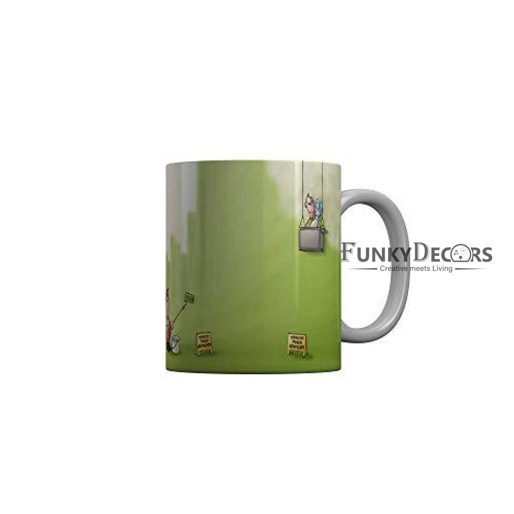 Funkydecors 3D Cartoon Ceramic Mug 350 Ml Multicolor Mugs