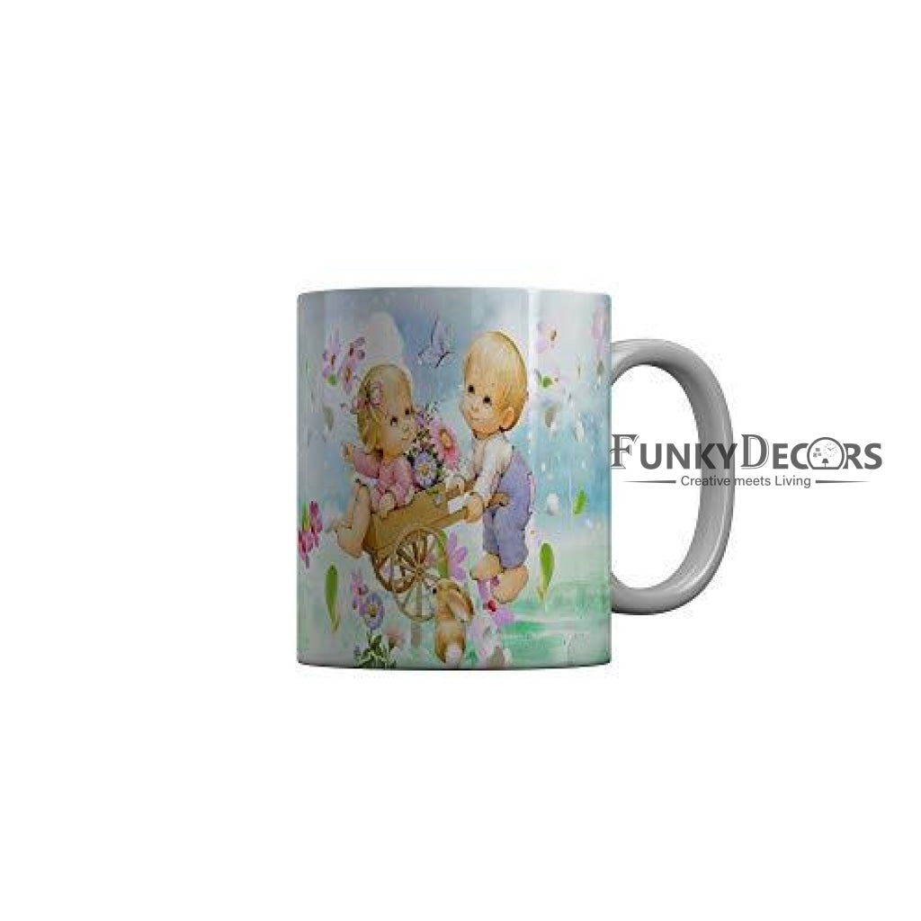 Funkydecors 3D Cartoon Ceramic Mug 350 Ml Multicolor Mugs