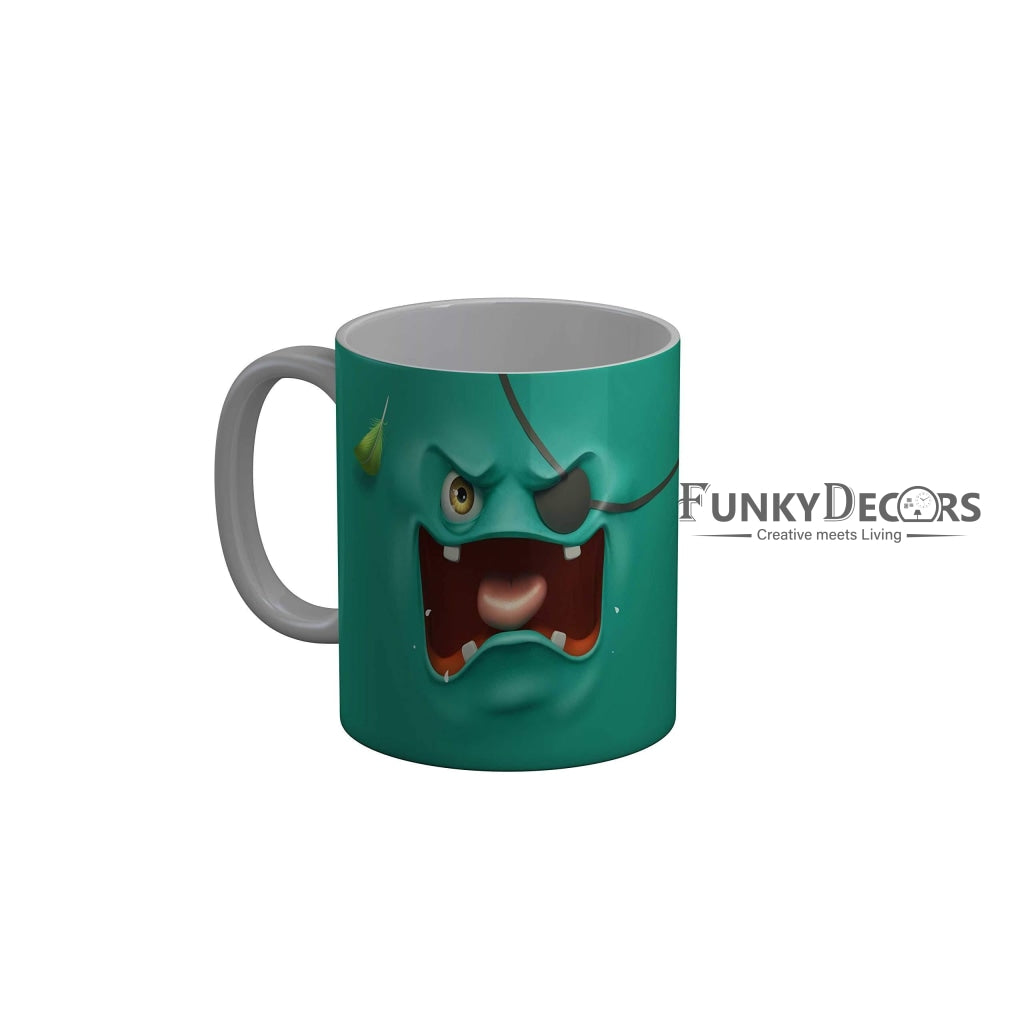 Funkydecors 3D Face Cartoon Ceramic Mug 350 Ml Multicolor Mugs