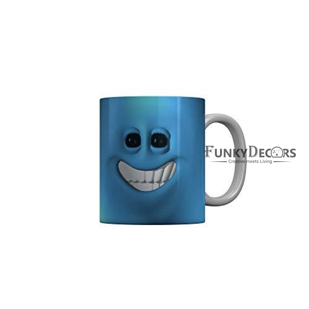 Funkydecors 3D Face Cartoon Ceramic Mug 350 Ml Multicolor Mugs