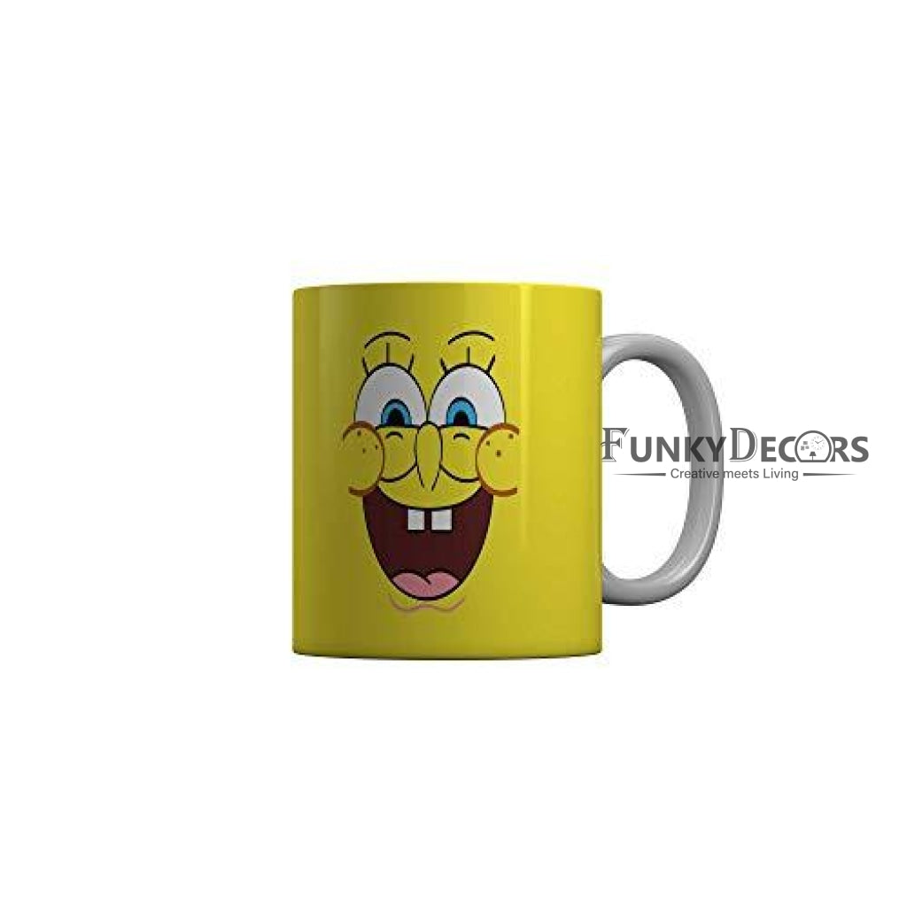 Funkydecors 3D Face Cartoon Ceramic Mug 350 Ml Multicolor Mugs