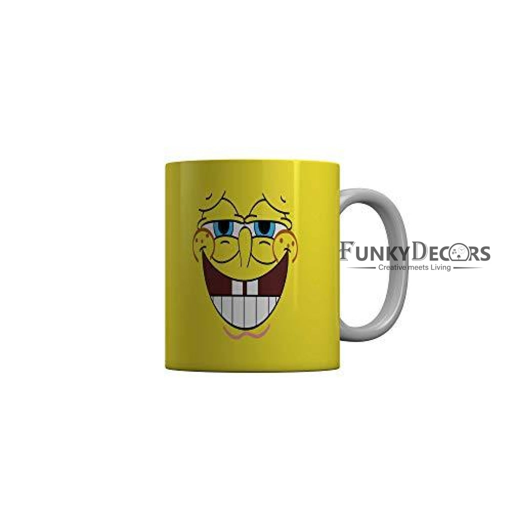 Funkydecors 3D Face Cartoon Ceramic Mug 350 Ml Multicolor Mugs