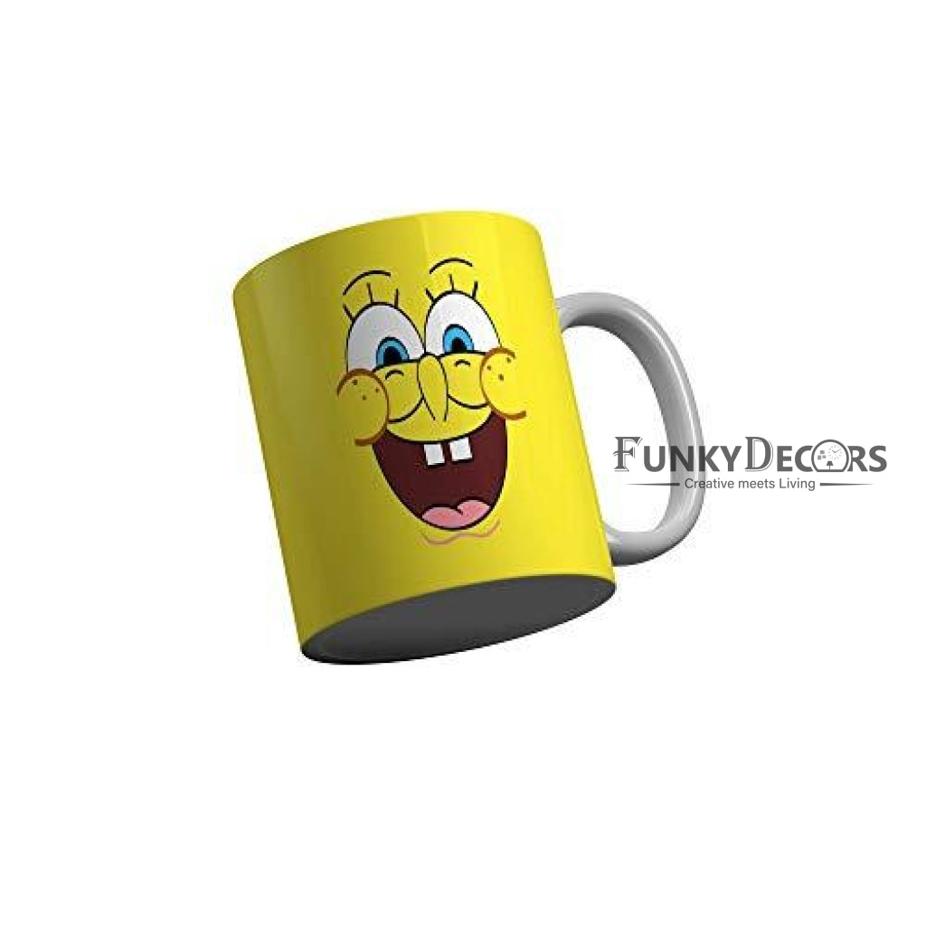 Funkydecors 3D Face Cartoon Ceramic Mug 350 Ml Multicolor Mugs