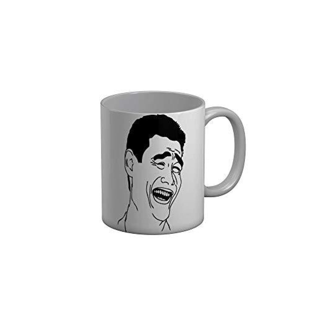 Funkydecors 3D Face Cartoon Ceramic Mug 350 Ml Multicolor Mugs