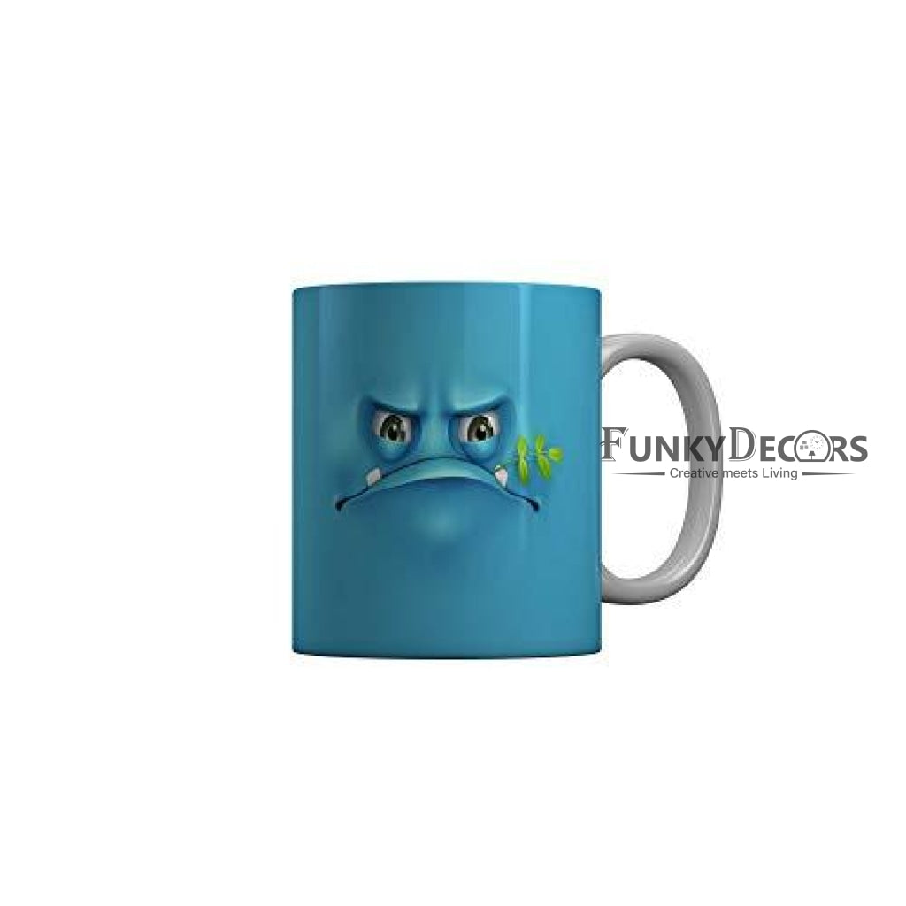 Funkydecors 3D Face Cartoon Ceramic Mug 350 Ml Multicolor Mugs