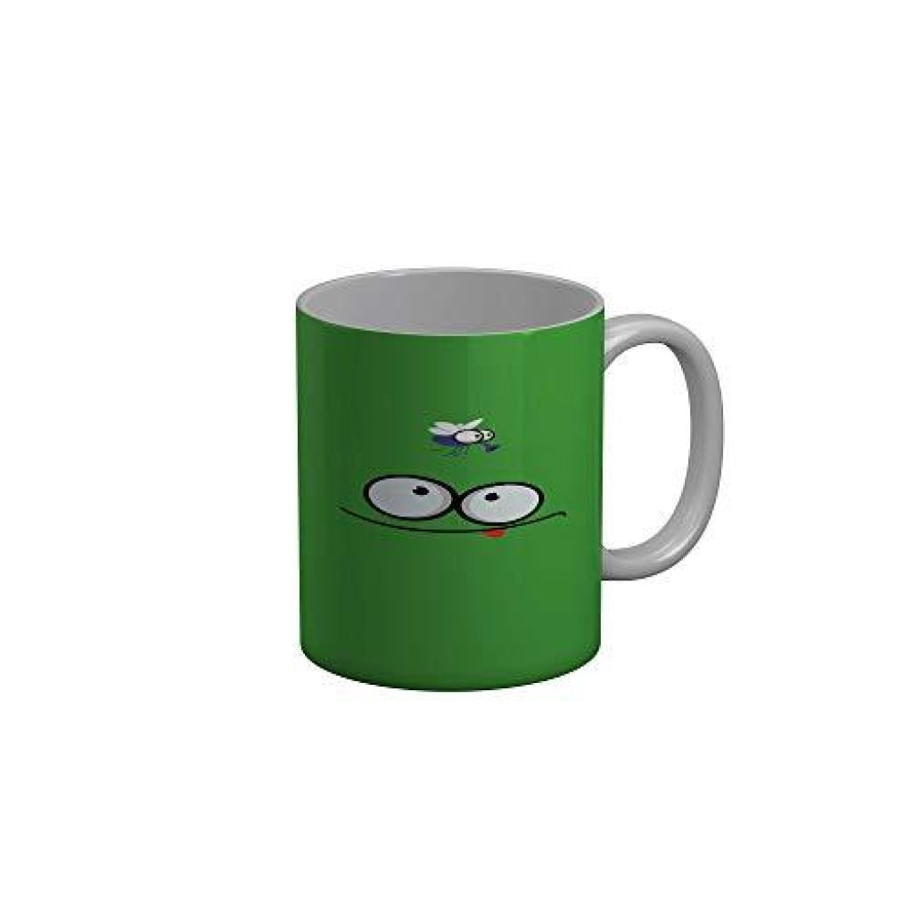 Funkydecors 3D Face Cartoon Ceramic Mug 350 Ml Multicolor Mugs