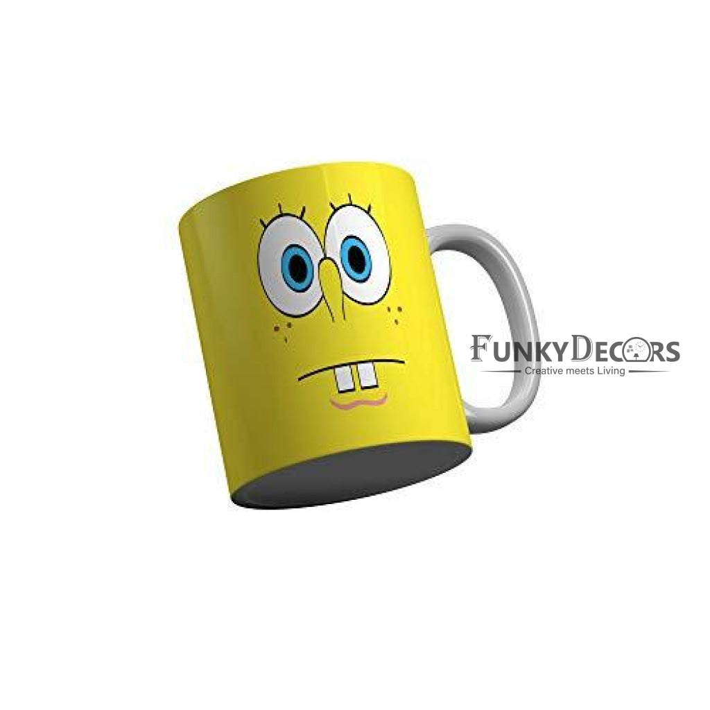 Funkydecors 3D Face Cartoon Ceramic Mug 350 Ml Multicolor Mugs