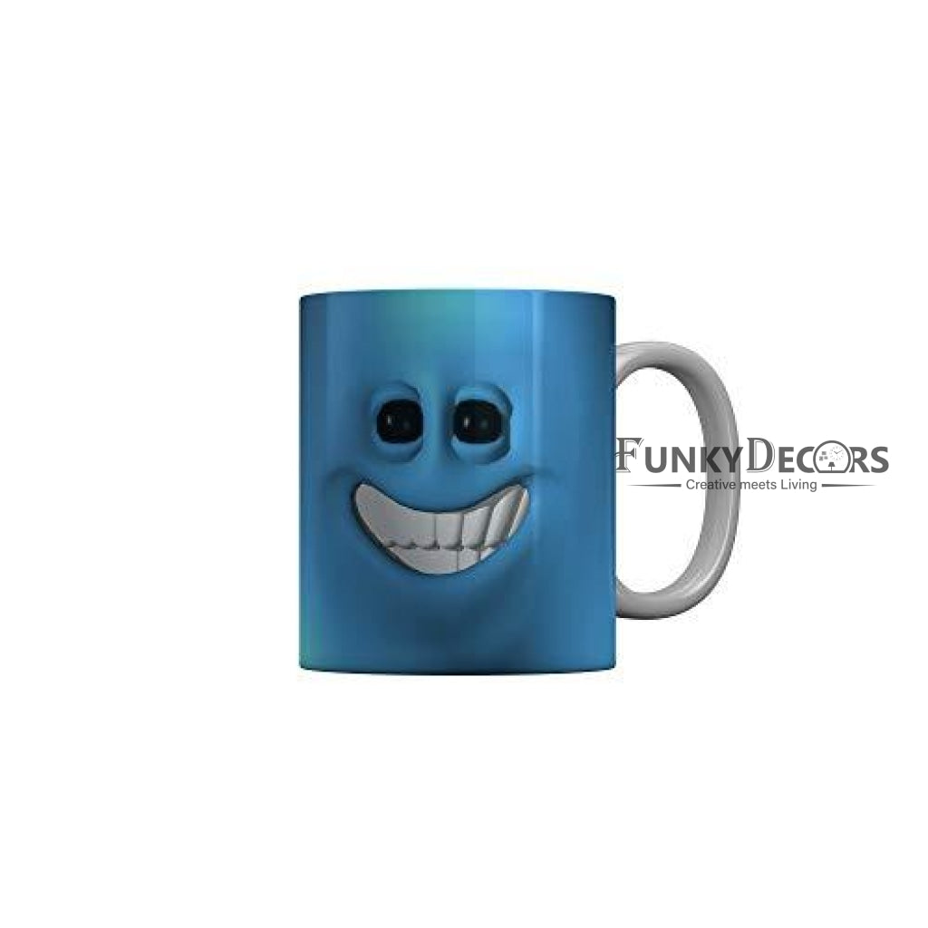 Funkydecors 3D Face Ceramic Mug 350 Ml Multicolor Mugs