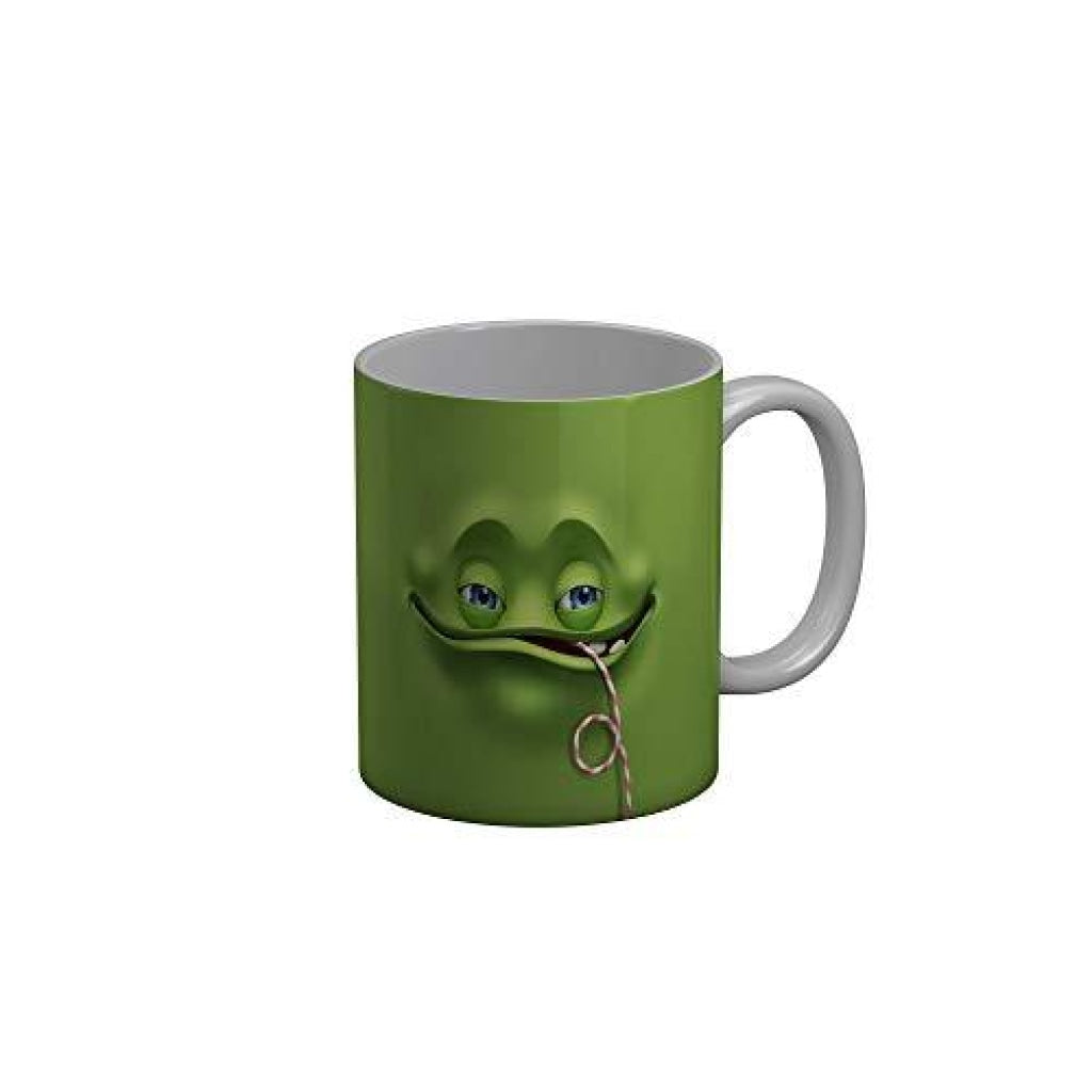 Funkydecors 3D Face Ceramic Mug 350 Ml Multicolor Mugs