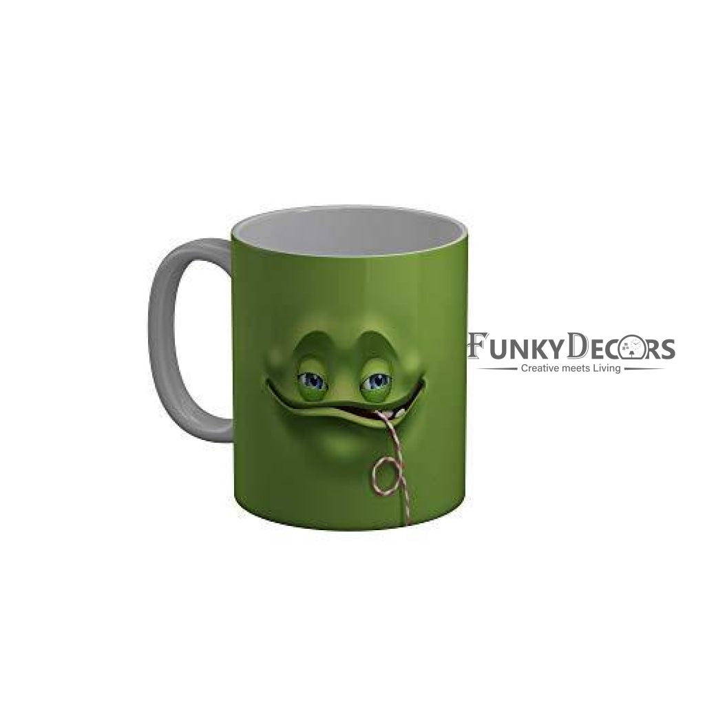 Funkydecors 3D Face Ceramic Mug 350 Ml Multicolor Mugs