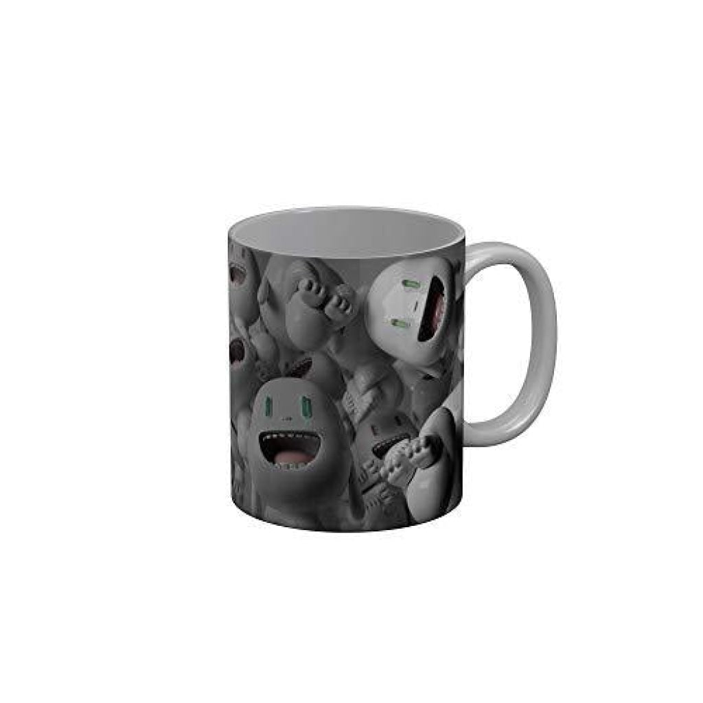 Funkydecors 3D Pattern Ceramic Mug 350 Ml Multicolor Mugs