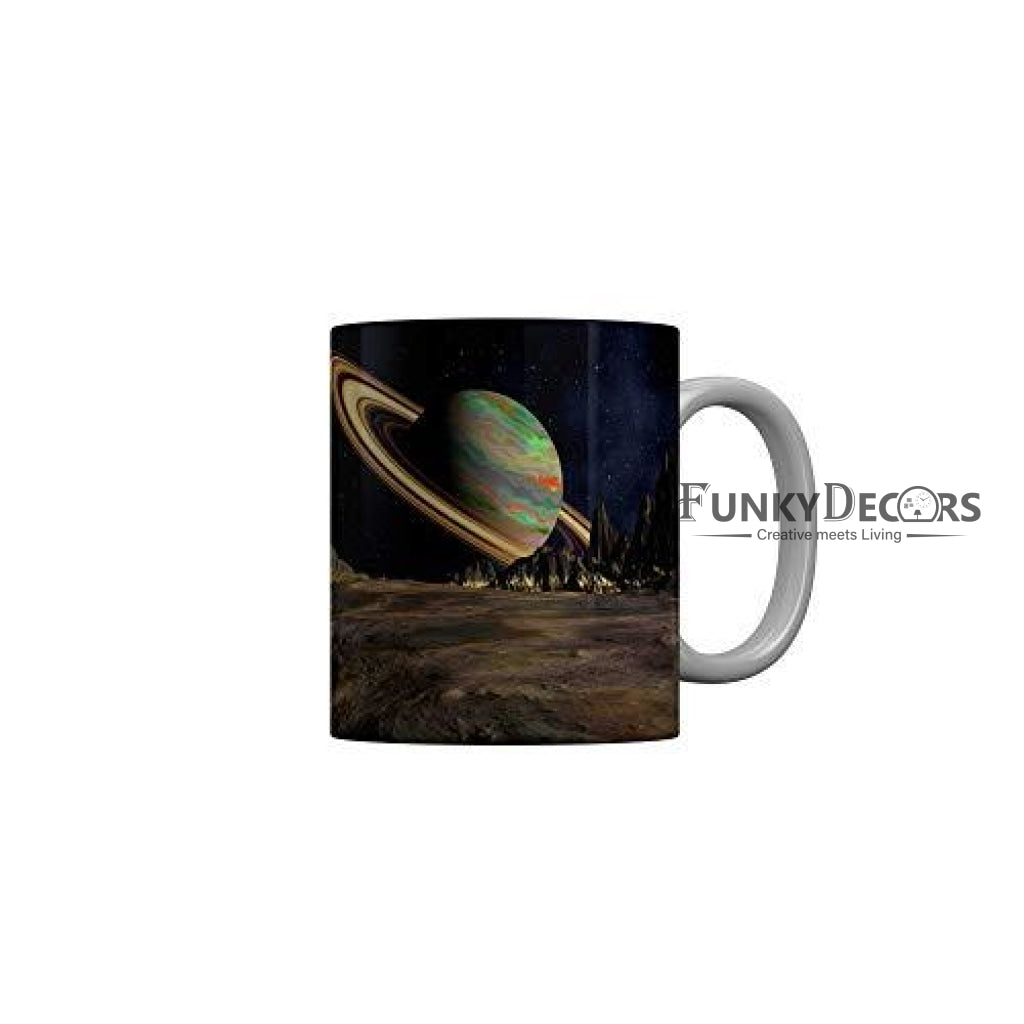 Funkydecors 3D Pattern Ceramic Mug 350 Ml Multicolor Mugs