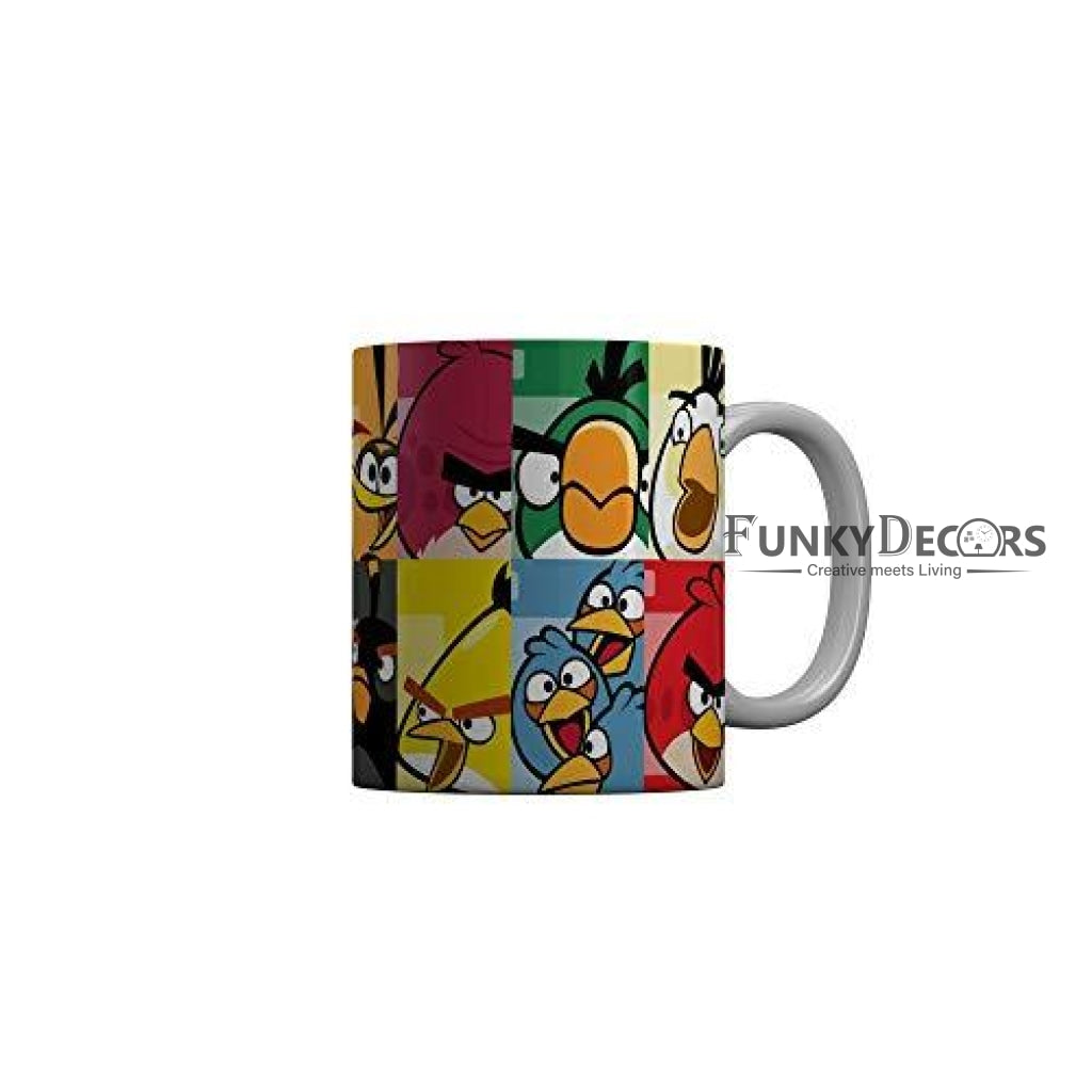 Funkydecors Angry Bird Cartoon Ceramic Mug 350 Ml Multicolor Mugs