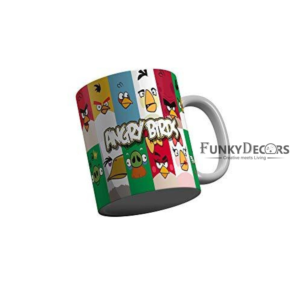Funkydecors Angry Bird Cartoon Ceramic Mug 350 Ml Multicolor Mugs