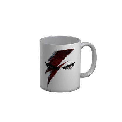 FunkyDecors Angry Eyes White Ceramic Coffee Mug, 350 ml Mug FunkyDecors