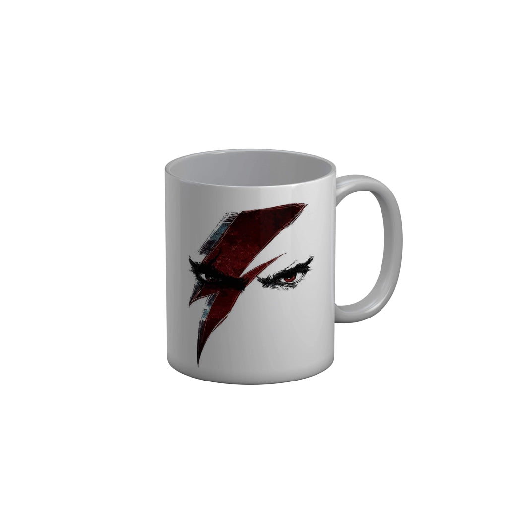 FunkyDecors Angry Eyes White Ceramic Coffee Mug, 350 ml Mug FunkyDecors