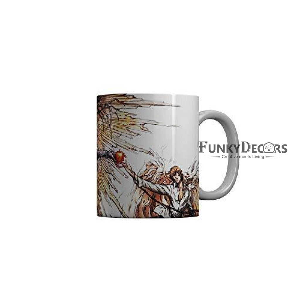 Funkydecors Anime Girl Gothic Cat Ceramic Mug 350 Ml Multicolor Mugs