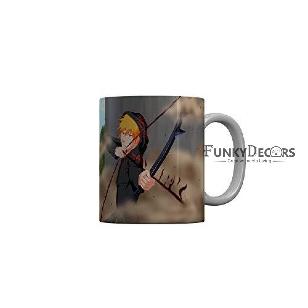 Funkydecors Anime Girl Gothic Cat Ceramic Mug 350 Ml Multicolor Mugs