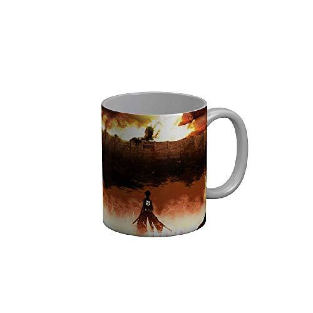 Funkydecors Anime Girl Gothic Cat Ceramic Mug 350 Ml Multicolor Mugs