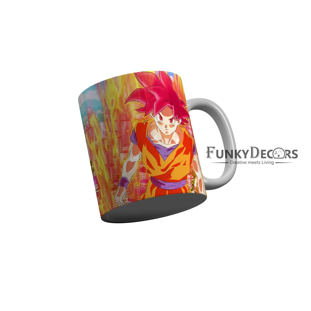 Funkydecors Anime Girl Gothic Cat Ceramic Mug 350 Ml Multicolor Mugs