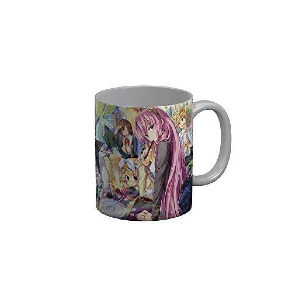 Funkydecors Anime Girl Gothic Cat Ceramic Mug 350 Ml Multicolor Mugs