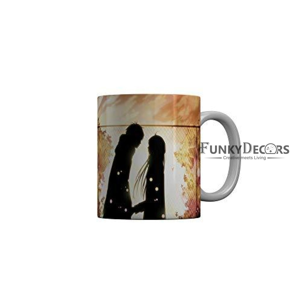 Funkydecors Anime Girl Gothic Cat Ceramic Mug 350 Ml Multicolor Mugs