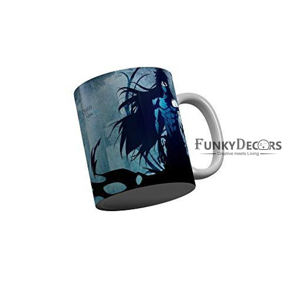 Funkydecors Anime Girl Gothic Cat Ceramic Mug 350 Ml Multicolor Mugs