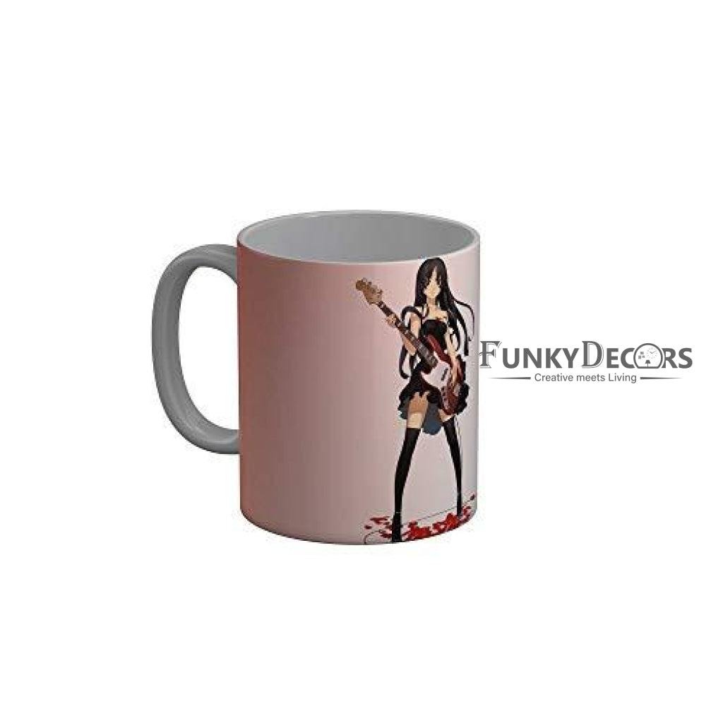 Funkydecors Anime Girl Gothic Cat Ceramic Mug 350 Ml Multicolor Mugs